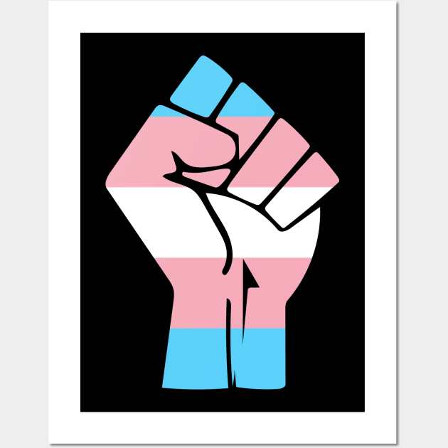 Black Lives Matter Fist LGBT Transgender Flag Wall Art by aaallsmiles